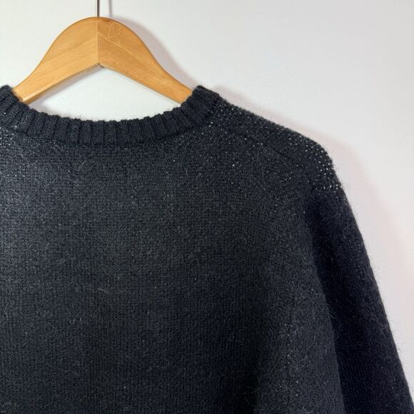 Stussy - Sweater Rolling Dice Mohair Wool Blend Size M Black & White Men’s - Picture 4 of 6